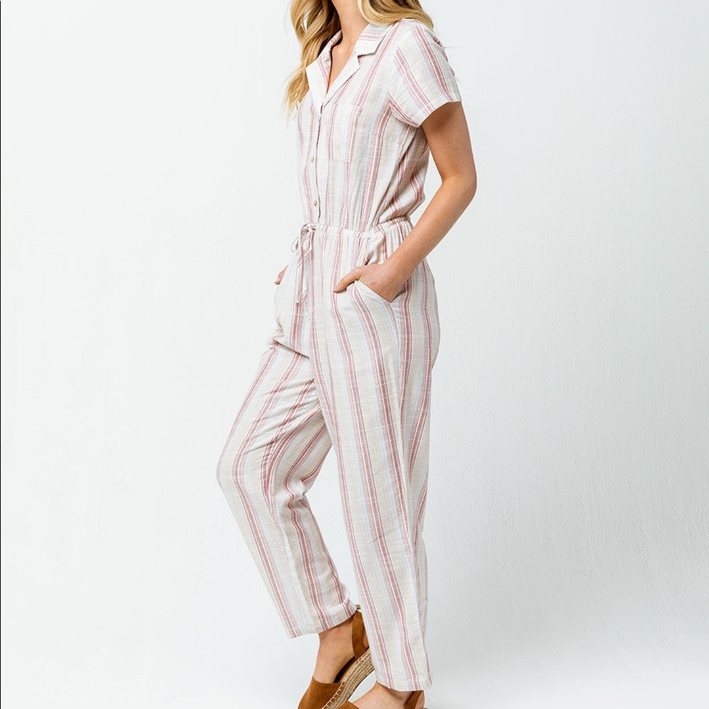 Sky And Sparrow Tie Waist Jumpsuit - Picture 2 of 4